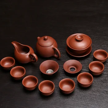 Sıcak Satış Seramik Mor Kil Demlik Demlik Çay Kung Fu Xishi Gaiwan Hizmet Fincan Çay Fincanı Çin Drinkware Yüksek Kalite Çaydanlık Set
