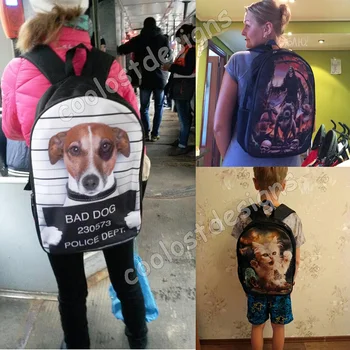 Cool Galaxy Aslan Sırt çantaları Gece Gündüz kurt Sırt çantası İçin Genç Erkek Kız Öğrenci Okul Çantaları Çocukların Günlük Çanta Omuz Çantaları