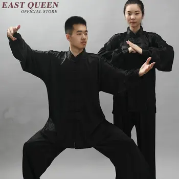 Erkek kadın KK483 Q için geleneksel Çin taichi üniforma düz renk pamuk tai chi kung fu elbisesi elbise dövüş sanatları giyim