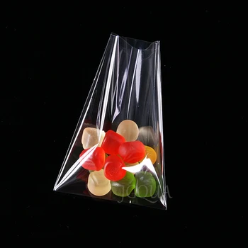 100pcs 8x12cm Net OPP Kurabiye Kek Lolipop Dekorasyon Ambalaj Çanta Düğün İyilik Şeker Plastik Hediye Çanta Parti Malzemeleri