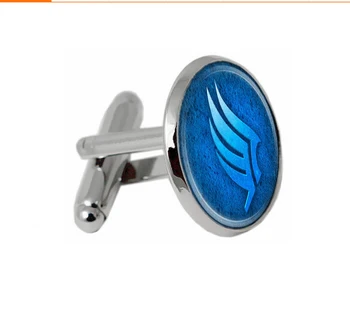 2017 el Yapımı Moda Mass effect cam kubbe Mavi Yuvarlak Çekicilik kubbe hediye arkadaş Yüksek Kaliteli kol düğmeleri takı gönder