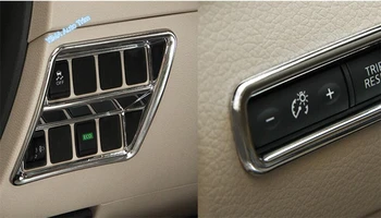 + Odometre Nissan Rogue X İçin parlak Stil-İz 2016 2017 Aksesuarları Konsol Pano Düğme Kapağı Trim 2 adet Anahtarı