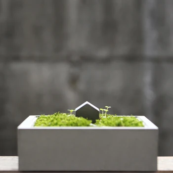 Silikon kalıp beton moss mini küçük ev muti-et çiçek çiftlik masaüstü Dekorasyon çimento kalıp kalıp