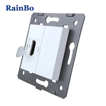 RainBo Ücretsiz Kargo Beyaz Plastik Malzeme HDMI Soket AB Standart soket A8HDW İçin Aksesuar İşlev Tuşu DİY