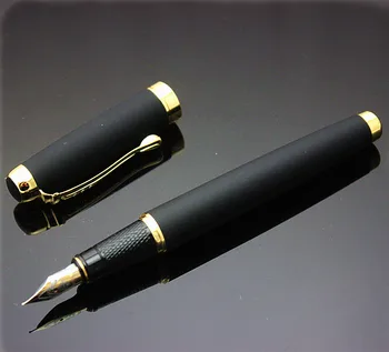 Sonsuz yaşam 9121 Klasik Siyah Dolma Kalem 0.5 mm İridyum Ucu olan en İyi İş Hediye Kalem Metal Mürekkep Kalem Ücretsiz Kargo