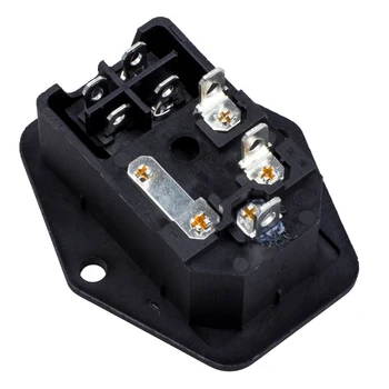 KSOL Sıcak Satış 3 Pin İEC320 C14 Inlet Module Plug Fuse Switch Male Power Socket 10A 250V
