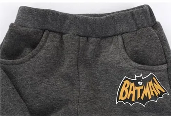 Batman giyim bebek erkek çocuk pantolon kapşonlu kış sıcak giysiler erkek kız kalınlaştırmak 2016 sonbahar yeni varış setleri set