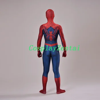 Göz Merceği ile konsept Sanat Spider-man Cosplay Cadılar Bayramı Kostümü 3 boyutlu Tasarım Örümcek Adam Kostümü