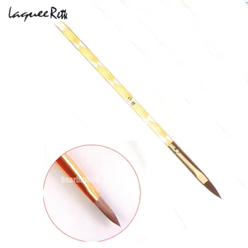 2 1 ADET Yan Tırnak Fırçası Kristal Akrilik Toz Sıvı Tırnak Sanat Fırça UV Jel Boya Kalemi Fırça Naylon Saç Kalem Manikür Aracı