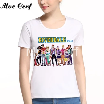 Riverdale Baskılı Tişört Casual Kısa Kollu O-boyun T-shirt Kadınlar 221 Tatlı Kız Üst Tees Genç T-shirt L5 Harajuku-