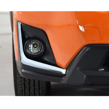 YAQUİCKA 2 adet/Subaru XV 2018 Krom Aksesuar Stil Araba Dış Ön Sis Işık Lambası Şeritler Trim Kapağı Çerçeve seti