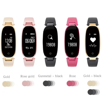 Android İOS İçin Soprt S3 Akıllı İzle Kadın Akıllı Bilekliği Band Bluetooth Kalp Hızı Monitörü Spor İzci Smartwatch