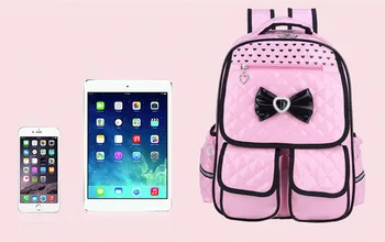 Kızlar için yeni Moda Çocuk Okul Çantaları Genç Kızlar için Kadın Çocuk Çanta Çocuk PU Sırt çantaları takım Elbise Bow Sırt çantası