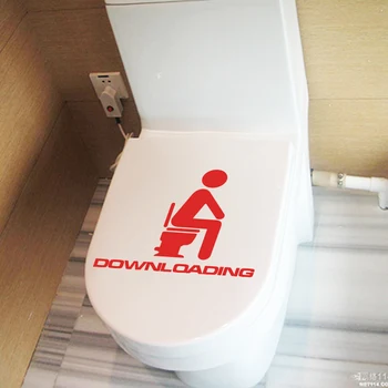Sanat Tasarım çevre su geçirmez Yaratıcı Karakter Ev Dekorasyon çamaşır odası için Toilte sticker indirme Vinil WC