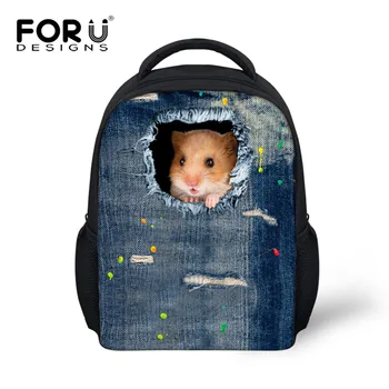 FORUDESİGNS Hayvan Okul Çantası, Çocukların Sevimli Kedi Baskı Küçük Anaokulu Sırt çantaları Bebek Kız Bebek Çocuk Sırt çantaları Kadınsı