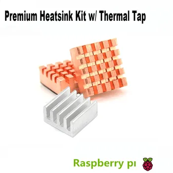 3 Raspberry Pi için geliştirilen güçlü CPU RAM LAN Bakır Soğutucu Cooler Pad Kit,2, Pi,Pi Model B+, Raspberry Pi+ Bir Radyatör Soğutma