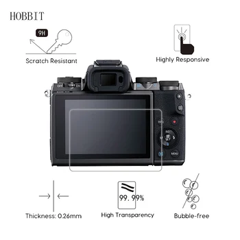 Canon EOS M6 0.3 mm 2.5 D 9H Tempered Cam Ekran Koruyucu Dijital fotoğraf Makinesi, LCD, Anti 2Pack-Çizik Film