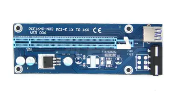 + stereo mini SATA Extender ücretsiz EMS ,bitcoin miner PCE164P-NO 0.6 M PCI PCI-E 1X için 16X Yükseltici Kart incelemesi için IDE kablosu 1.5 m uzunlukta USB printer için