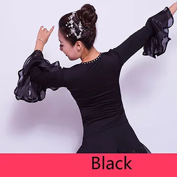 Mevcut Kadın Balo Salonu Dans Uzun 5042 Kıyafetleri Bayan Profesyonel Tango Jazz Sıcak Satış Modern Dans Elbise Uzun Kollu Daha Fazla Renk Tops