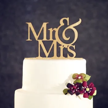 Ahşap Düğün Pastası Topper Bay ve Bayan Pasta Topper özel Düğün Ahşap Renk ücretsiz kargo Cake Topper