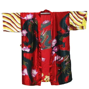 2018 Yeni İlkbahar Yaz Kadın Bornoz Kaftan İpek Elbise Elbise Baskı Pijama Kimono Dropshipping bir boyutu Elbise