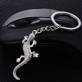 10 ADET Gecko Anahtarlık!Moda Rahat Hayvan anahtarlıklar Sahibi Yaratıcı Metal Araba keyfobs J040 Promosyon Hediyeler Hediye Yüzük
