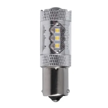 80W 1156 Çip Yüksek Parlak LED Ters Işık BA15S Sinyalleri Işık Yüksek Güç P21W Arka Kuyruk Ampuller Açın