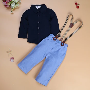 Gentlman Çocuk Giyim Moda Bahar Kinderkleding Jongens İki Adet Gömlek+Pantolon Markaları Ropa Nino Ayarlar