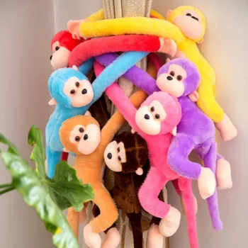 Hayvan Uzun Kol Maymun Sevimli Renkli Bebek Çocuk Hediye Ev Dekorasyonu Tedarik Asılı Oyuncak 60cm Dolması