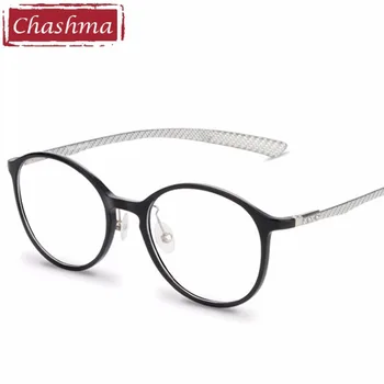 Chashma Marka Karbon Fiber Erkek Çerçeve armacao oculos de grau Göz Kalite Çerçeveler Femald Gözlük Yuvarlak Retro Trend Gözlük