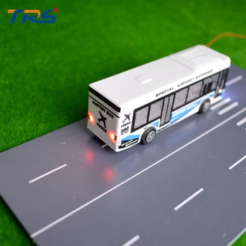 12 V ile Teraysun 5 adet/lot Model Otobüsün satışı için Ölçekli Model Otobüs Havaalanı Otobüs Yangın Kurtarma Otobüs Model Oyuncak Setleri LED aydınlatma