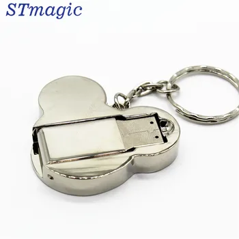 STmagic metal Mickey stil USB Flash Sürücü 4 GB 8 GB 16 GB 32 GB Metal Kalem Sopa Anahtarlık Sürücü
