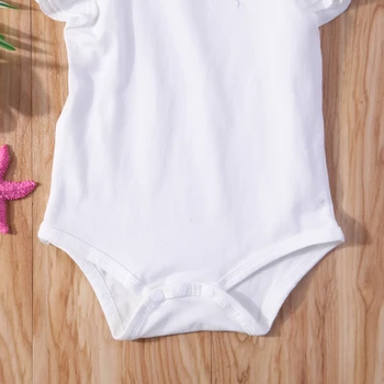 Kollu Kıyafetler Fling moda Sevimli Bebek Yazlık Romper Bebek Çocuk Kız Çocuk Pamuk Karışımı Romper Kız Sunsuit Tulum 0 Satılan-24