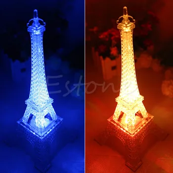1 adet Güzel Eyfel Kulesi Gece Işık Luminaria Sevimli Art Deco Masa Lambası Yatak Odası Dekorasyonu Küçük Luminaria Mesa Aydınlatma LED