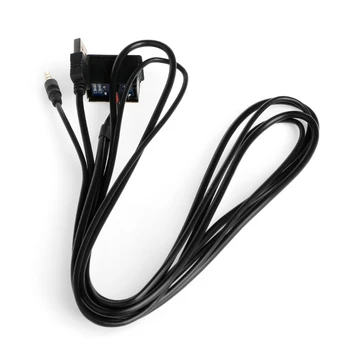 OOTDTY Araba 3.5 mm USB AUX Kulaklık Erkek Jack Gömme Montaj Montaj Adaptörü Paneli Giriş W15