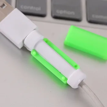 Akıllı telefon İçin OOTDTY Renkli USB Kablosu Koruyucu Koruyucu Kılıf Data Şarj Kablosu Kablosu