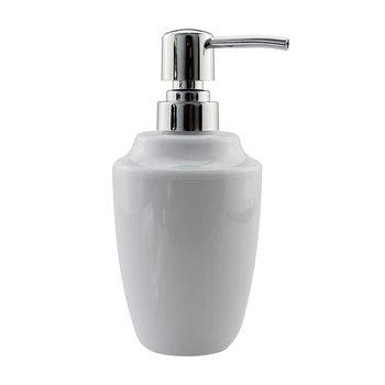 Akrilik Sabun ve Losyon Dispanser Pompa Mutfak veya Banyo Tezgahı (Beyaz)/Krom 12 OZ Açık