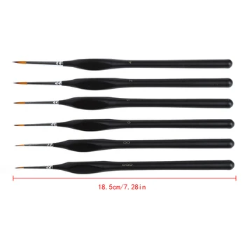 6pcs Kanca tel fırça guaş suluboya yağlıboya resim malzemeleri C26 kalem yüksek kalite süsleyen fırça