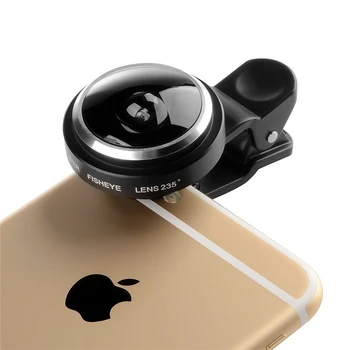 Apple iPhone Plus 6 5S 5C 5 4S İçin ORBMART Evrensel Klip 235 Derece Süper Balık Gözü Kamera balık gözü Lens Cep Telefonu Samsung