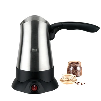 270ML Taşınabilir Türkiye'nin Kahve Makinesi Elektrikli Paslanmaz Çelik Cezve Cafeteira Expresso Gıda Sınıfı 360 Derece Kahve Kettle