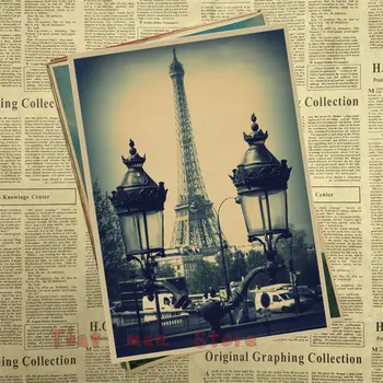 30cm 42 Paris'te duvar Dekoru Ev Dekor Gece yarısı Woody Allen Filmi Poster Retro Kraft Kağıt Film Klasik Vintage*