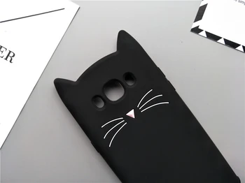 Samsung Galaxy A320 göze çarpan G530 C9Pro J710 Yumuşak Silikon Kapak Fundas için sevimli 3D Karikatür Sakal Kedi Kitty Glitter Telefonu Durum Bu