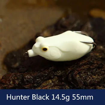Balık yemi Balık Avcısı Siyah Liehei F&H 16 g 50mm Çift Dikenli Kanca Yumuşak Yem Yapay Yılan Balığı Katili Yem Kurbağa