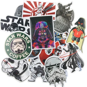 Kaykay Dizüstü Eşya Buzdolabı Telefonu İçin 25 Çeşit Star Wars Waterpoof Kapak Yaratıcı Sticker Ev Oyuncak Sticker Stil
