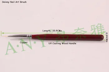 ANGNYA 10 adet/Lot 15 mm Kırmızı Ahşap Tırnak Fırçası Tırnak Sanat Fırça UV Jel Boya Hat Fırça Naylon Saç Tırnak Sanat Olmasından Fırçası