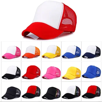 Ayarlanabilir Alt Katı Rahat Rahat Şapka Unisex Şapka Yeni Klasik Kamyoncu Yaz Çocuklar Beyzbol Örgü Kap Güneş Şapka Çekici