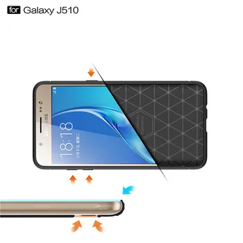J5 Numarası 2016 İçin Galaxy J5 Numarası 2017 Bu Lüks İçin Samsung Galaxy J5 77 Prime kılıf Darbeye dayanıklı için İnce Zırh Kapağı Karbon Fiber