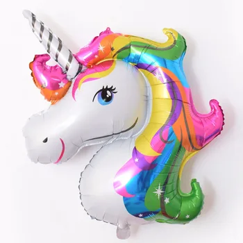 1 KAMMİZAD unicorn Parti Süslemeleri çocuklar mylar Folyo Balon balon duş bebek hediye unicorn