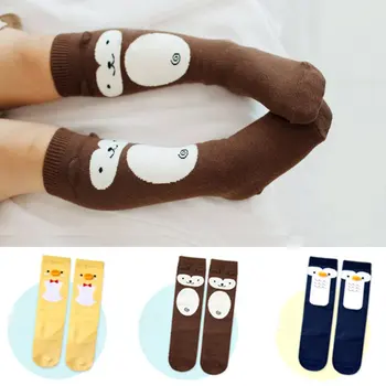 Sevimli Bebek Bebek Pamuk Bacak Isıtıcıları Bacaklar Diz Çorap, Yüksek Pedi Çocuk 0-4Y Bot