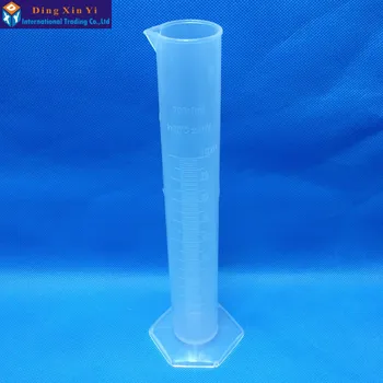 Silindir Laboratuvar Test Ölçüm 100 ml Plastik Şişe Silindir Mezun